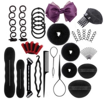 Hundred fluffy ball head curler set flower hair artifact lazy hair styling tool braid hair styling tool braid