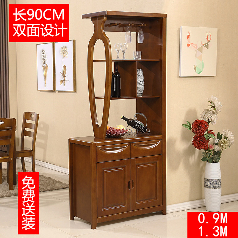 Solid wood entry porch cabinet double-sided foyer wine cabinet shoe cabinet modern Chinese style living room entry room hall screen partition cabinet