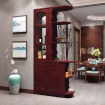 Wine cabinet porch cabinet modern minimalist small apartment partition wall living room entrance solid wood shoe cabinet integrated double-sided screen