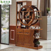 Solid wood porch cabinet door partition cabinet decoration wine cabinet hall cabinet hall cabinet shoe cabinet double-sided screen cabinet living room cabinet