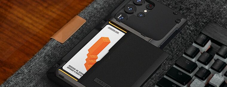 VRS Damda Glide Tough Shockproof Card Holder High End Premium S23 Plus, S23 Ultra Samsung Phone Case