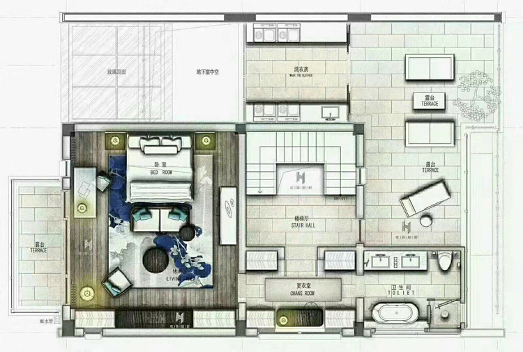 T204室内设计方案就业班教程动线功能舒适美观室内平面图...-6