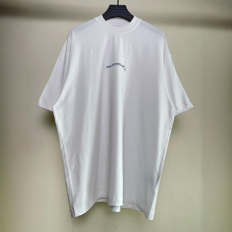 In Stock Www Ietements Com White Unisex Thin Website Address Oversized Loose Short-Sleeve T-Shirt