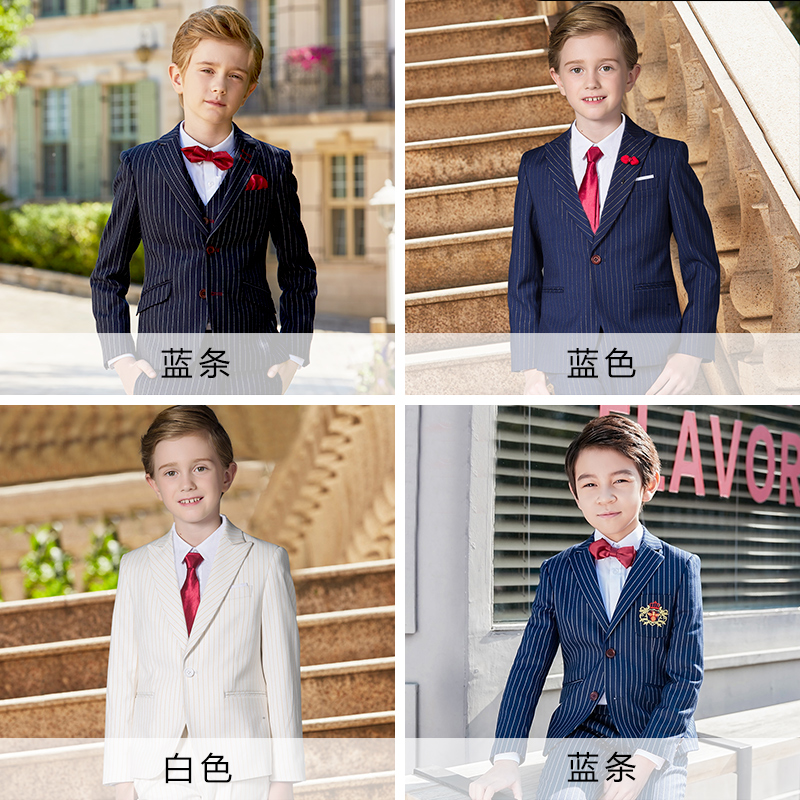 ELPA trai Suit 2019 Fall New Childrens Suit trai Suit ăn mặc Hàn Quốc sọc áo.