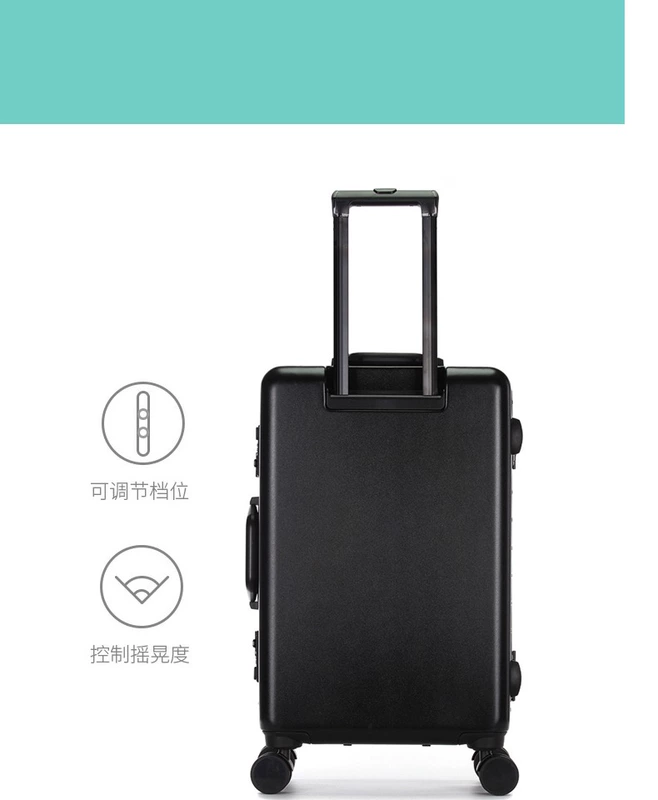 Lulu gấu xe đẩy trường hợp hành lý khung nhôm vali nam trường hợp lên máy bay mật khẩu 20/24 inch bánh xe phổ quát - Va li