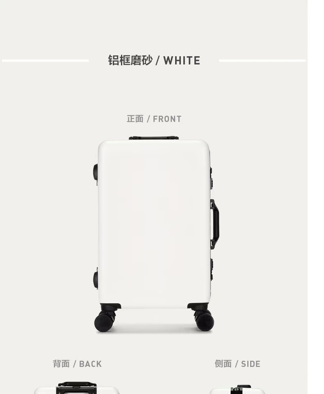 Lulu gấu xe đẩy trường hợp hành lý khung nhôm vali nam trường hợp lên máy bay mật khẩu 20/24 inch bánh xe phổ quát - Va li
