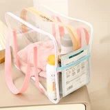 Вместительная и большая сумка через плечо из ПВХ, водонепроницаемая система хранения для плавания, пляжная льняная сумка