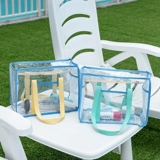 Вместительная и большая сумка через плечо из ПВХ, водонепроницаемая система хранения для плавания, пляжная льняная сумка