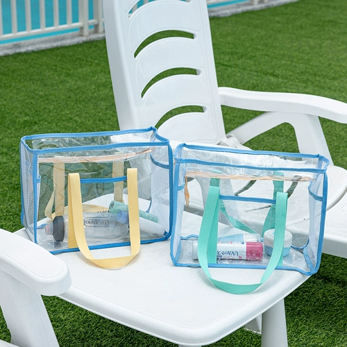 Вместительная и большая сумка через плечо из ПВХ, водонепроницаемая система хранения для плавания, пляжная льняная сумка