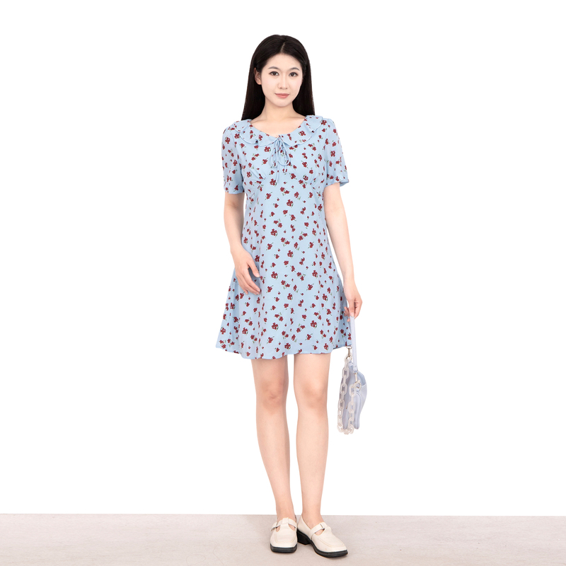 Plus-Size Elegant Ruffled Floral Dress 2026 New Large Size French Romantic Vacation Slimming Versatile Long Dress