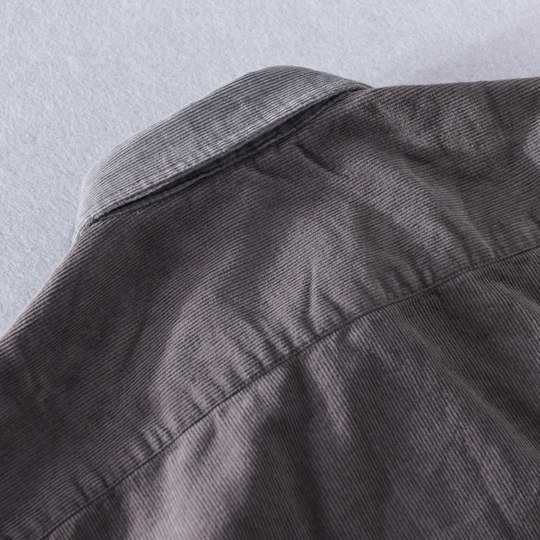 Spring and Autumn Men's Corduroy Shirt, Retro Color-Blocking Casual Jacket, Youth Loose and Comfortable Pure Cotton Corduroy Shirt