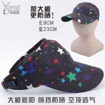 DYTOO upscale hat black Seven colorful five stars Top hat summer sunscreen sunhat Increased Sun Hat Tide