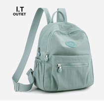 Tide Card 2022 New Small Backpack Double Shoulder Bag Woman Han Edition Large Capacity Waterproof Backpack Fashion Light Travel Bag