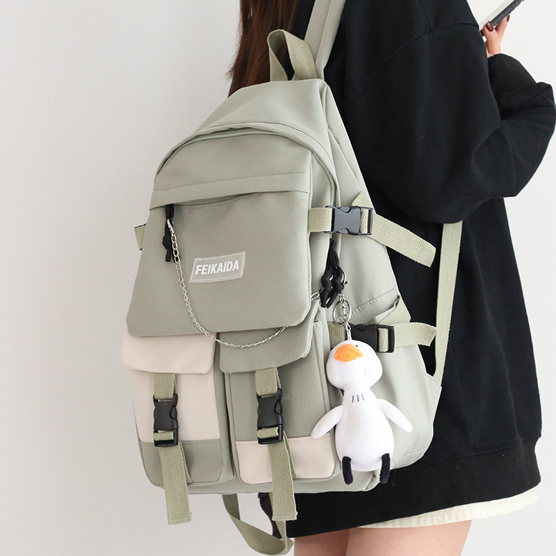 Hong Kong in New Backpack Female College Japanese Young High School Students with Shoulder Package