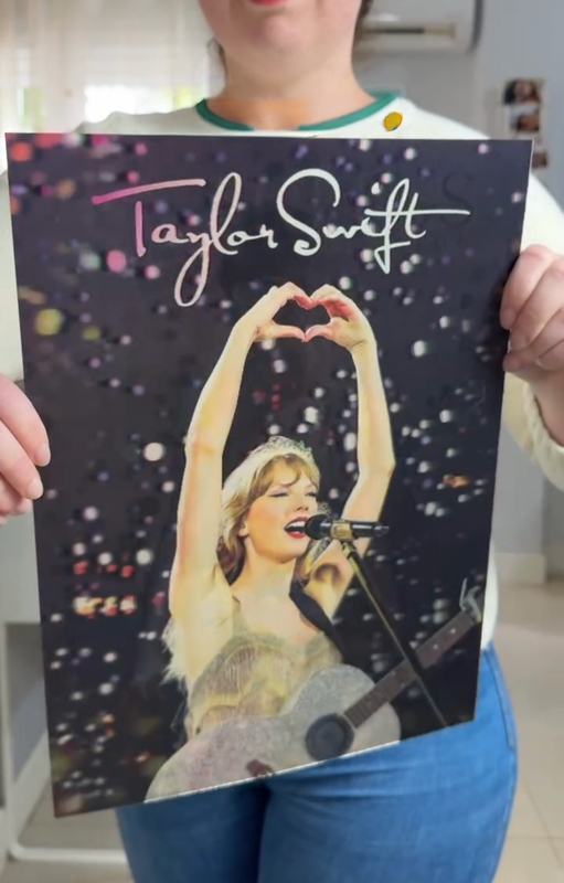 【Taylor Swift Series Same Style】3D Anime Stereoscopic Poster Grating Gradient Painting Anime Poster Naked Eye Popular Item