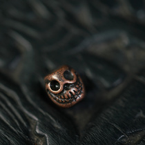 10mm Purple Gold Lima Bronze Ancient Corpse Dharma Master Skull with Beads and Loose Beads Accessories