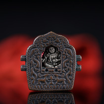 Handmade purple gold Lima copper Gawu box pendant pendant sterling silver yellow God of Wealth