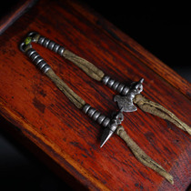 Tibetan Tibetan iron carving handmade counting pendant necklace bracelet pendant side hanging accessories Buddhist beads rosary pendant