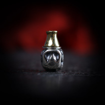 8mm handmade silver corpse Buddha forest master dumb Buddha head three-way mini small passion Tibetan style bracelet accessories