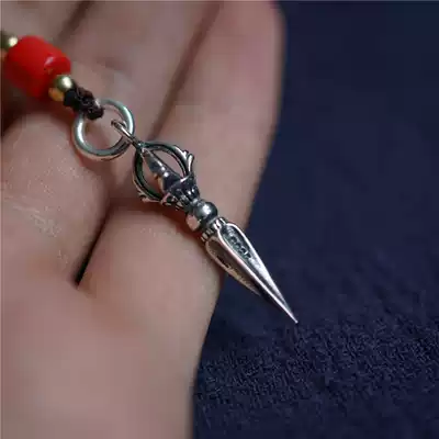 925 sterling silver diamond pestle Puba pestle King Kong Jue evil evil stop disaster reduction magic pestle small pendant bag hanging pendant