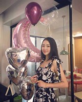 Aluminum foil balloon cartoon moon aluminum film balloon decoration wedding children birthday balloon party decoration