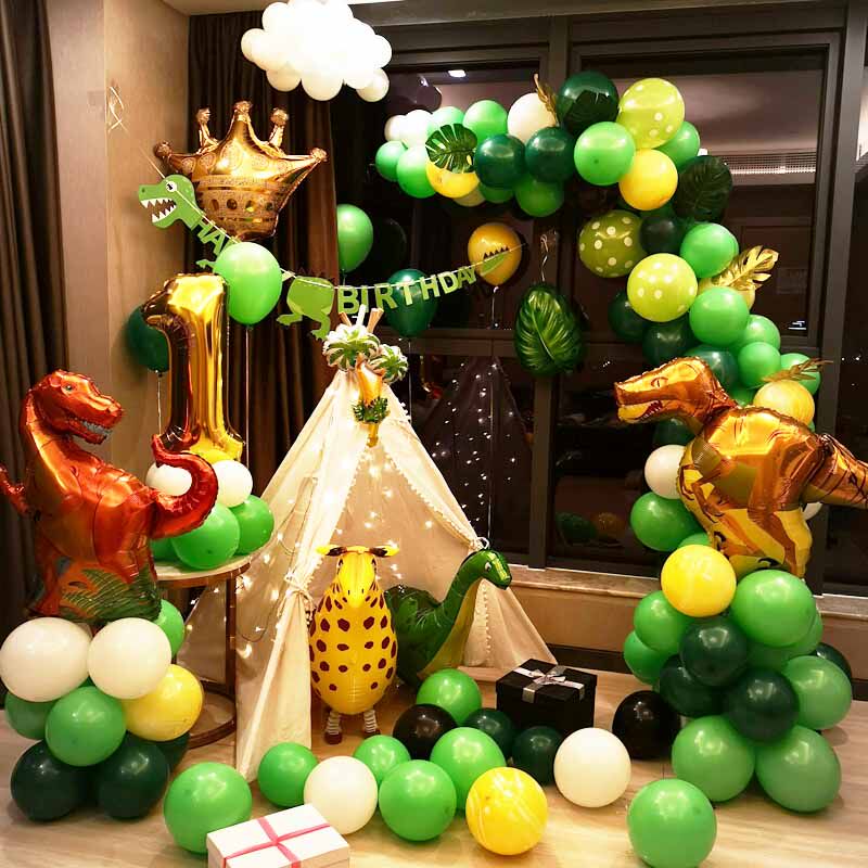 Baby's birthday happy arrangement balloon package children themed scene hundred days party decoration products balloon