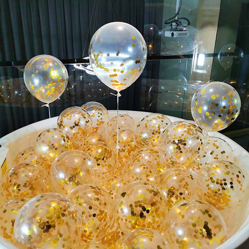 Net Red Paper Scraps Bright Sheet Transparent Balloon Wedding Wedding Wedding Wedding Wedding Wedding Wedding Wedding Party Decorations birthday Christmas New Year's Day Placement Supplies