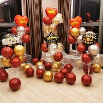 New Years Day New Year New Year Spring Festival decoration balloon table floating column annual meeting party bar scene layout