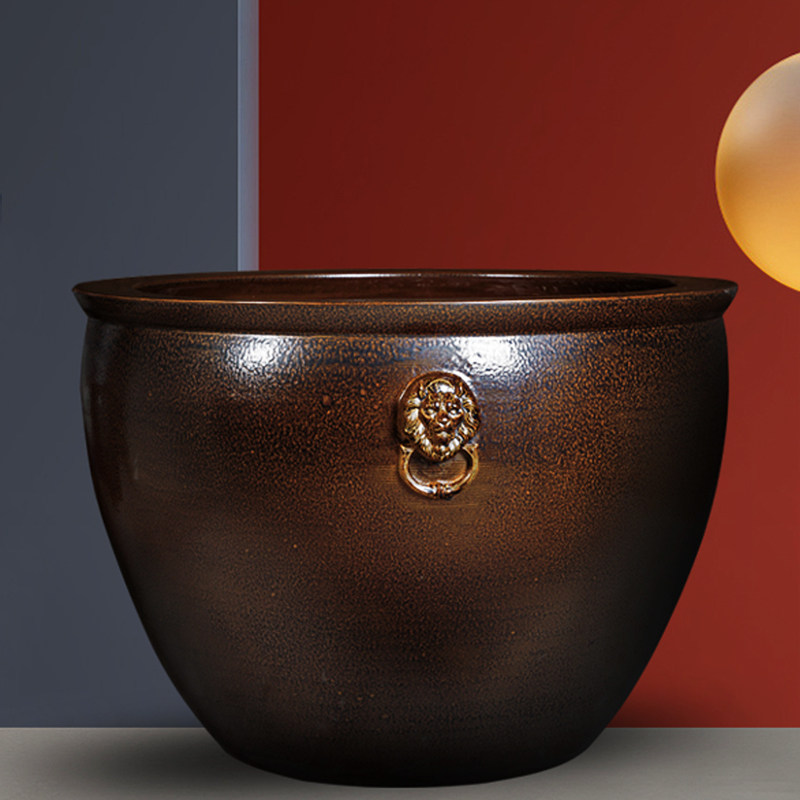 Jingdezhen ceramic fish tank office living room decoration water tank courtyard large tank fish tank koi tank turtle tank