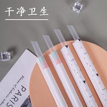 Plastic straw PP transparent one-time customized standalone paper packaging pearl milk tea coarse straw can customize logo