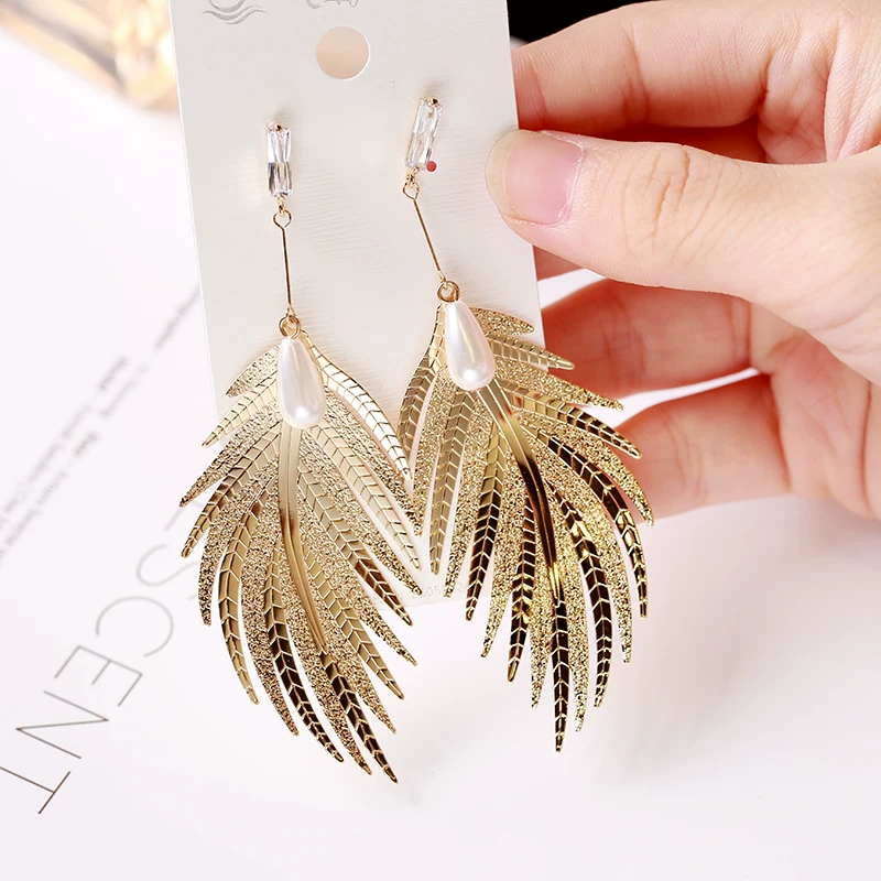 Демисезонные универсальные длинные модные серьги, 2020 год, интернет-знаменитость