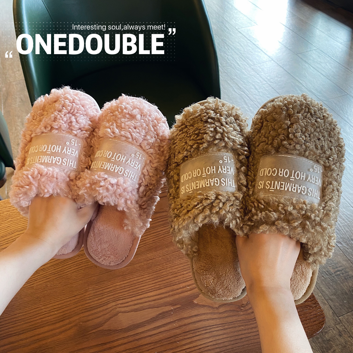 Cotton slippers cute indoor anti-slippers couples warm home dorm in tug household for autumn and winter men