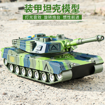 Childrens tank toy model large inertia story music off-road military armored tank 2-3 years old 5 men