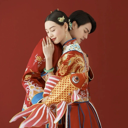 Летний традиционный свадебный наряд Сюхэ, тонкое свадебное платье