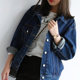 Denim jacket women's spring and autumn new Korean version loose and popular bf jacket student thin top thin all-match trend