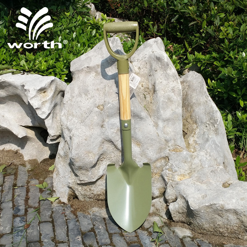 Woschworth Gardening Wood Handle Large Steel Shovel Seed Flowers 2204 Large Shovel Garden Dug ground planting shovel tool-Taobao