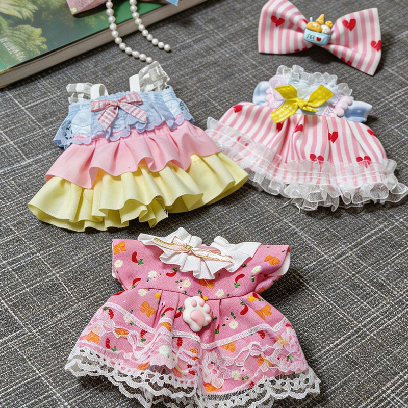 15cm Doll Clothes Cotton Doll Normal Body Clothing Set Princess Unisex Cute Doll Dress 15cm Doll Clothes Cotton Doll Normal Body Clothing Set Princess Unisex Cute Doll Dress