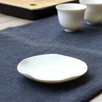 Quiet ceramic insulation coaster matte Matt Kung Fu Cup holder coarse pottery tea tray tea pad kung fu tea set tea ceremony accessories