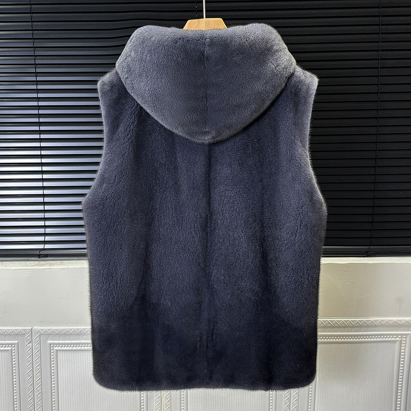 2026 Autumn/Winter New Imported Mink Fur Vest for Men, Eco-Friendly Fur Coat with Hood, Large Size Vest 2026 Autumn/Winter New Imported Mink Fur Vest for Men, Eco-Friendly Fur Coat with Hood, Large Size Vest