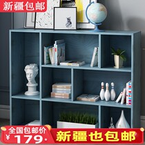 Xinjiang floor-standing bookcase bookshelf simple storage storage storage eight-grid cabinet living room bedroom shelf