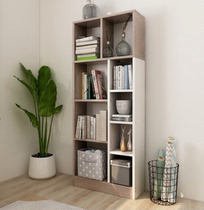 Xinjiang bookcase bookshelf simple and simple storage storage storage cabinet sub-floor rack bedroom living room grid cabinet