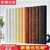 Xinjiang imitation wood grain sticker self-adhesive wall paper waterproof bedroom wardrobe Wooden Door with old furniture renovated wallpaper