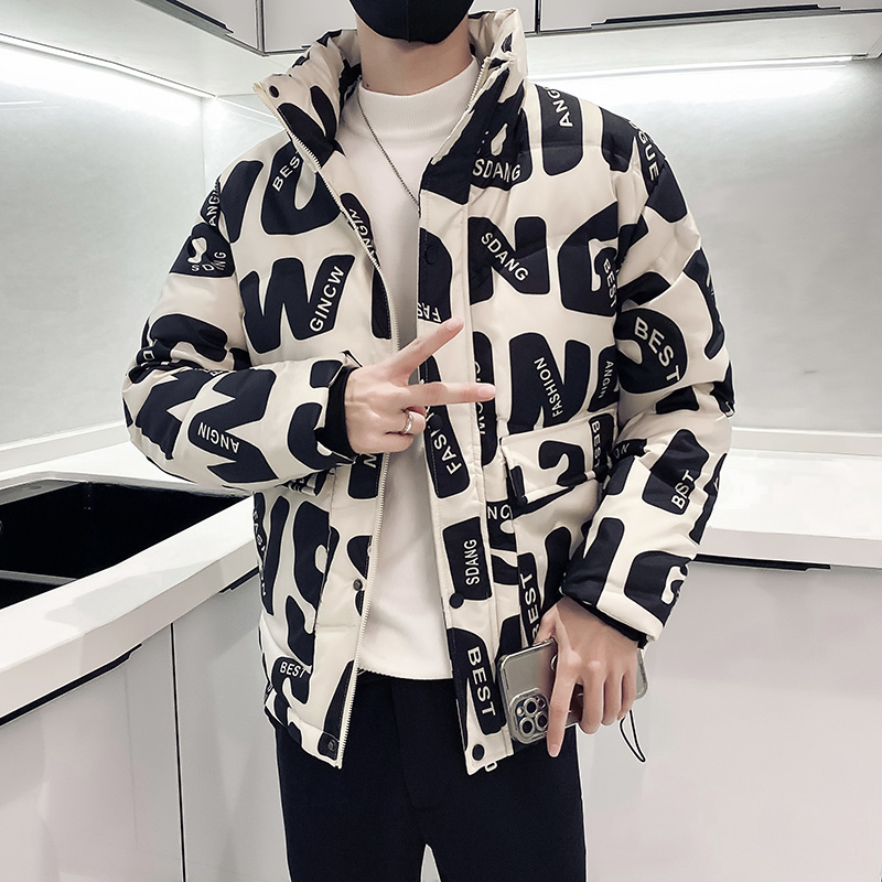 Net Red Tide brand thick down jacket men's winter 2021 new warm collar coat ins Super fire trend coat