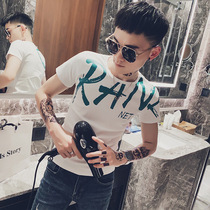Net Red Tide brand trend short sleeve T-shirt male youth fashion handsome summer social spirit guy half sleeve shirt
