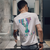 2020 Net red short sleeve mens T-shirt fashion fashion reflective T-shirt spirit guy half sleeve clothes