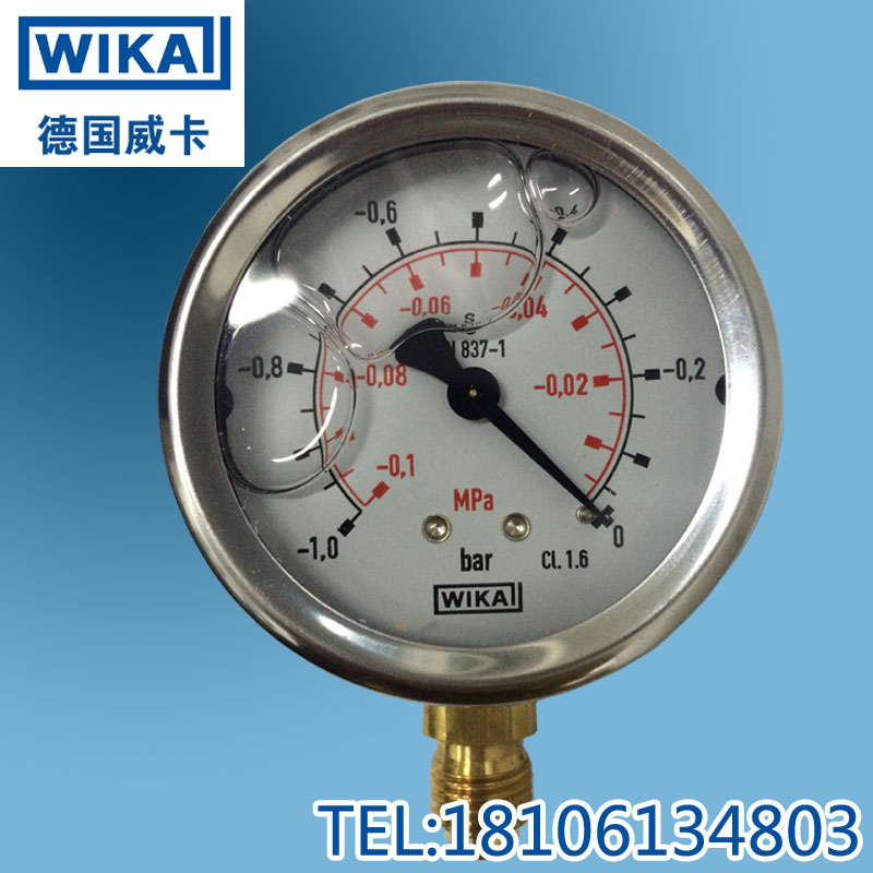 [USD 42.23] WIKA Negative Pressure Gauge Vacuum Table1bar 01MPa