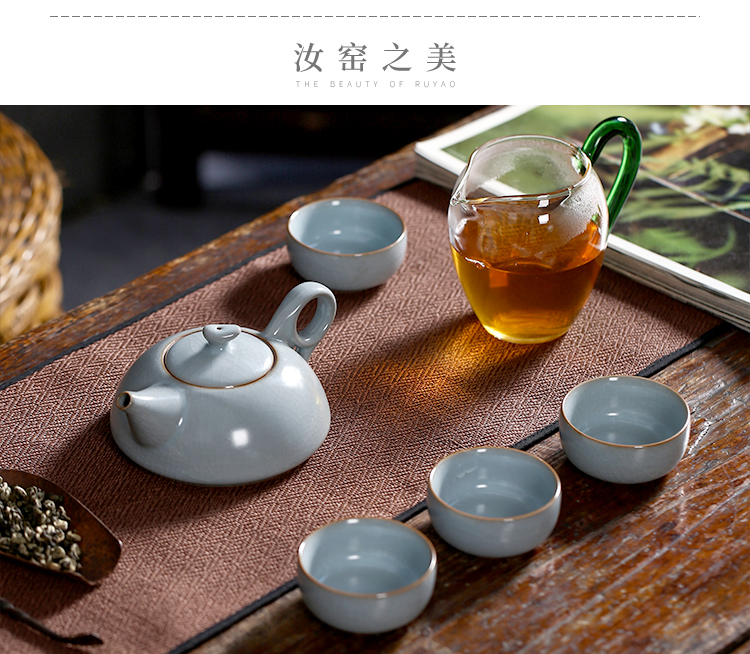 Chang south your up can keep open piece of qingping le ceramic kung fu tea set undressed ore glaze porcelain teapot teacup