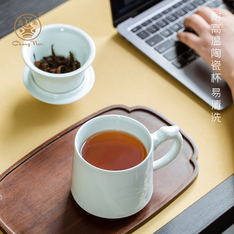 Changnan Ceramic Jingde Town with cover filter tea cup Make cup Tea cup office Building tea cup separation cup