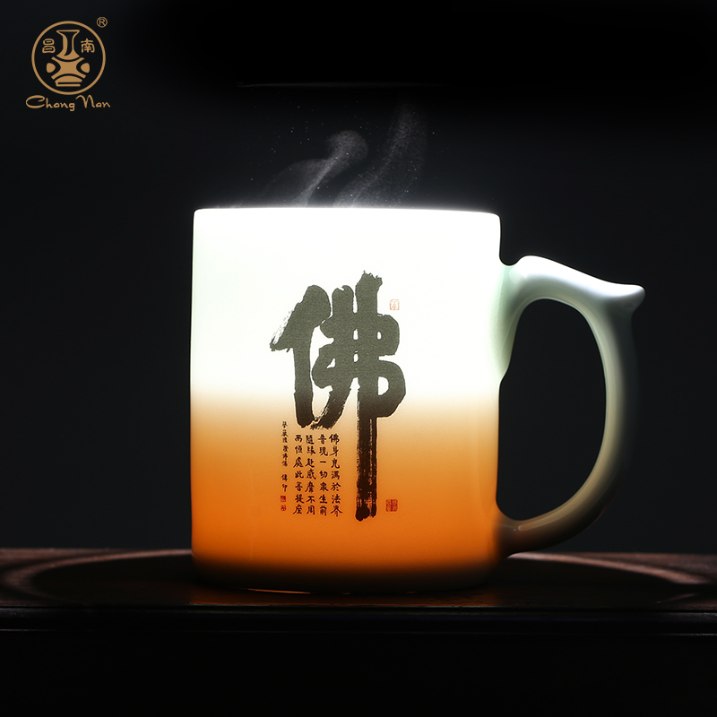 Chang south of jingdezhen tea service ceramic separation belt filter belt cover tea buddhist tea keller water transfer printing