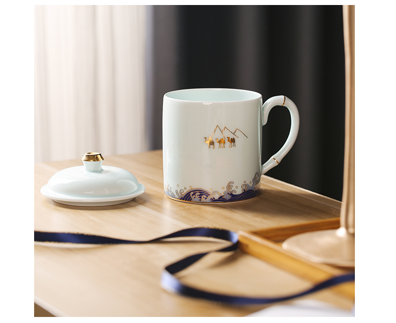 Chang south area along the theme of jingdezhen ceramics is increasing in use porcelain treasures country gift to commemorate the office tea cup